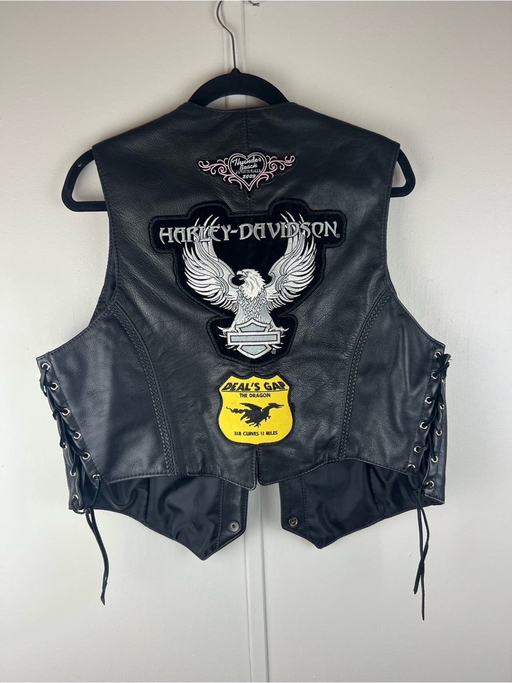 Vintage Harley Davidson Women's Leather Vest